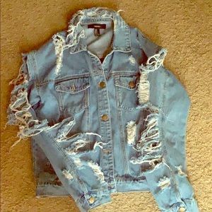 Distressed Denim Jacket
